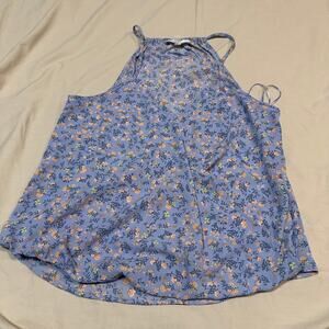 Pink Rose Wrap front tank top L